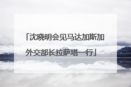 沈晓明会见马达加斯加外交部长拉萨塔一行